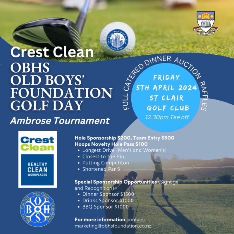 Crest Clean OBHS Old Boys Foundation Golf Day